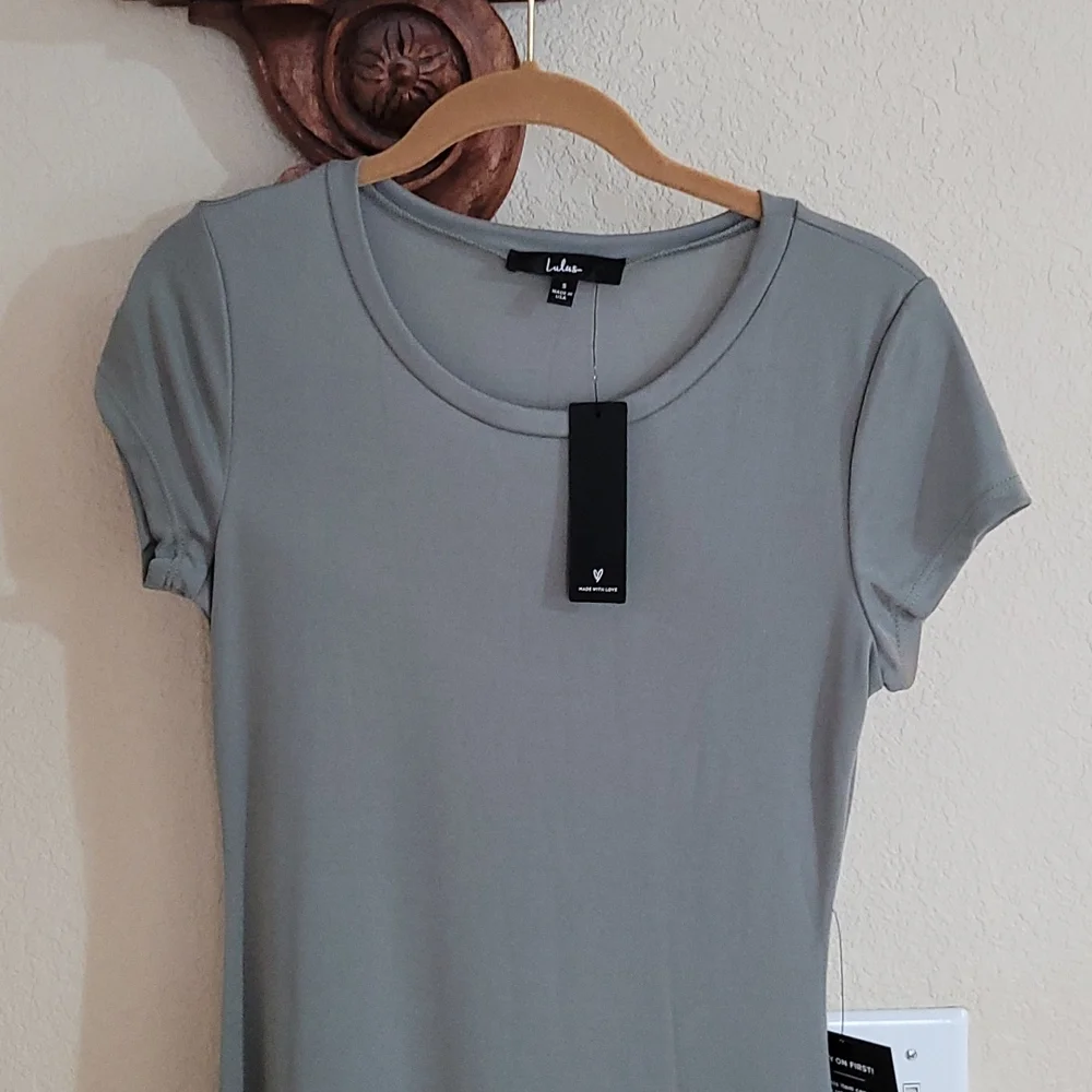 ****SOLD****NWT Lulu's Green Short Sleeve Fitted Maxi Dress Dress - Picture 16 of 17